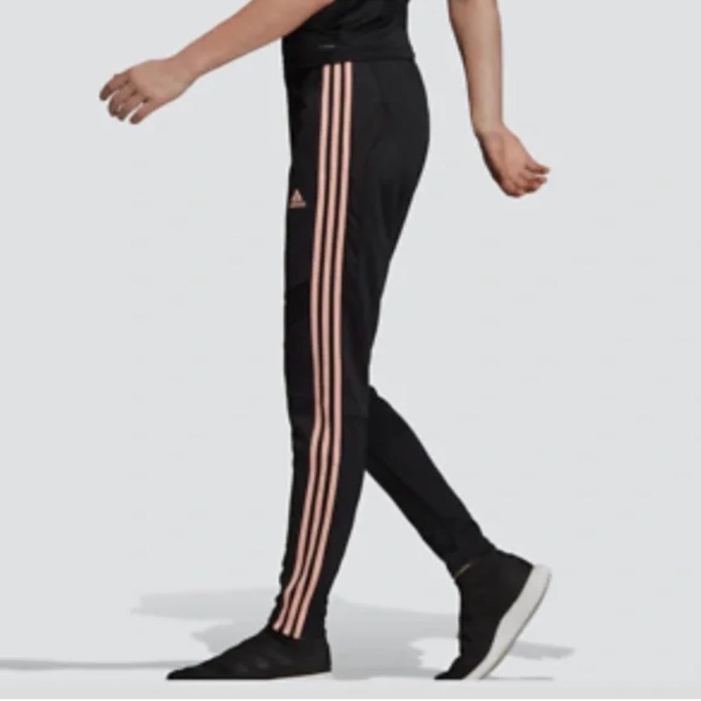 adidas Black “Climacool” Tiro 19 Joggers with Pink Triple Stripes - Picture 5 of 6